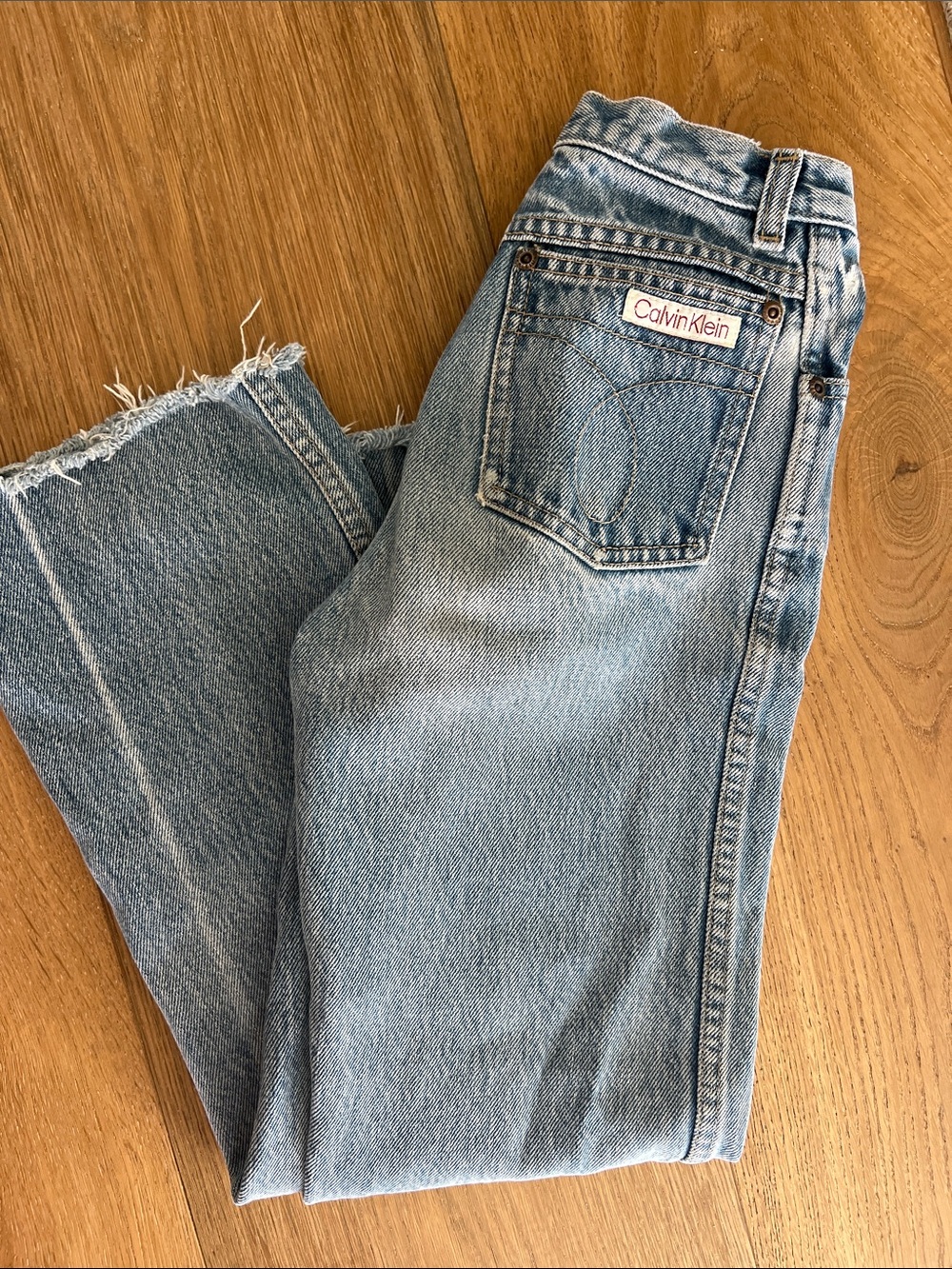 Vintage kids Calvin Klein Faded Light Blue Straight-Leg Jeans